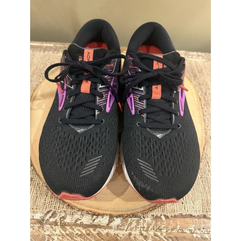 Brooks Adrenaline GTS‎ 19 Women's Running Shoes - Black/Purple/Orange - Sz-11 2E